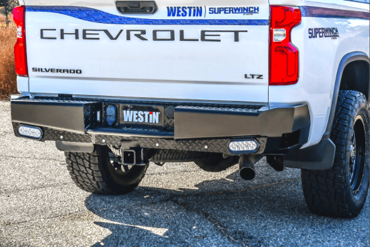 Westin 58-341185 Chevy Silverado 2500/3500 2020-2025 HDX Bandit Rear Bumper Black Finish