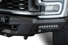 White Ford Superduty truck's front end showcasing the ADD F810335070103 black Phantom winch bumper, model years 2023-2024