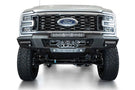 White Ford Superduty truck's front end showcasing the ADD F810335070103 black Phantom winch bumper, model years 2023-2024