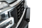 White Ford Superduty truck's front end showcasing the ADD F810335070103 black Phantom winch bumper, model years 2023-2024