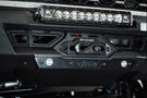 White Ford Superduty truck's front end showcasing the ADD F810335070103 black Phantom winch bumper, model years 2023-2024