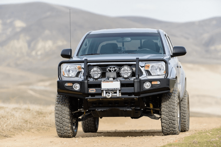 ARB 3423140B Deluxe Front Bumper Replacement for Toyota Tacoma 2012-2015 – Winch Ready, Grille Guard, Black Powder Coat Finish, Heavy-Duty Protection