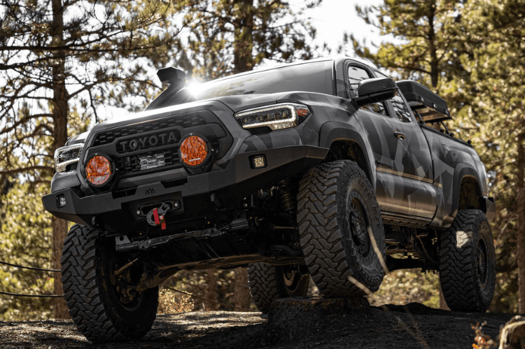 Backwoods BWTY3T-103XXBBB Toyota Tacoma 3rd Gen 2016-2023 Hi-Lite Overland Front Bumper No Bull Bar