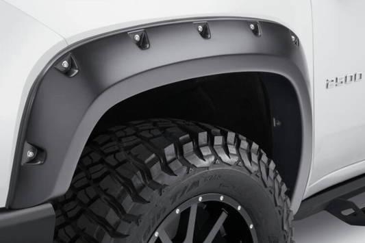 Bushwacker 40161-02 Chevy Silverado 2500HD/3500HD 2020-2023 2PC Front Pocket Style Fender Flares