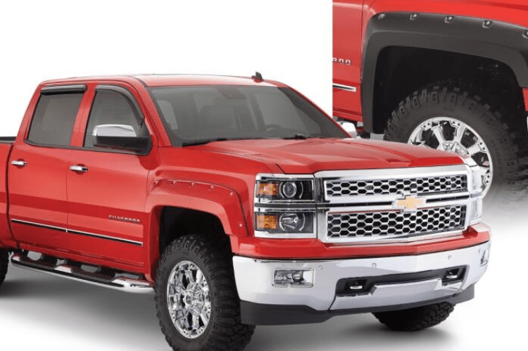 Bushwacker 40924-02 Chevy Silverado 2500HD/3500HD 2007-2014 4PC Pocket Style Fender Flares