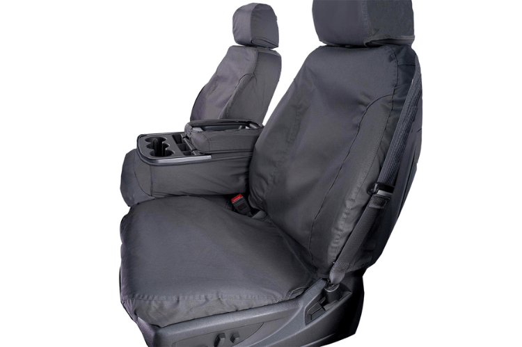 Covercraft SS3414PCGY GMC Sierra 2500HD/3500HD 2010-2014 Polycotton SeatSaver Custom Front Seat Covers - Grey