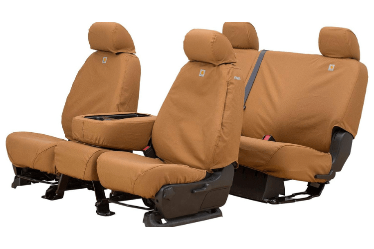 Covercraft SSC3475CABN GMC Sierra 2500HD/3500HD 2021-2022 Carhartt SeatSaver Custom Front Seat Covers Brown