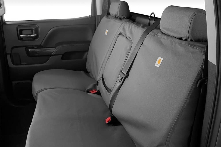 Covercraft SSC8486CAGY GMC Sierra 2500HD/3500HD 2021-2022 Carhartt SeatSaver Custom Rear Seat Covers Gravel