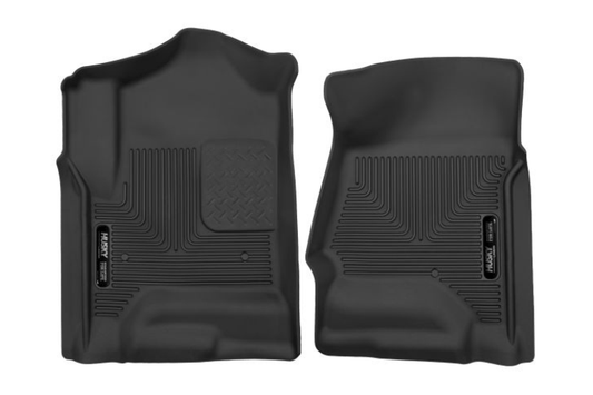 Husky Liners 53111 Chevy Silverado 2500HD/3500HD 2014-2019 X-Act Contour Floor Mats Front Double//Crew Cab Black (Also fits Silverado 1500)