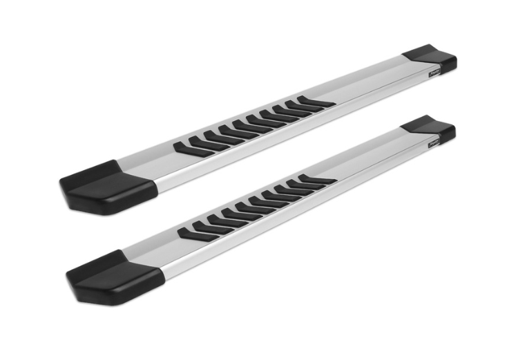 Raptor 1701-0016 Chevy Silverado 2500HD/3500HD 2007-2019 6" OEM Style Slide Track Running Boards - Brushed Aluminum