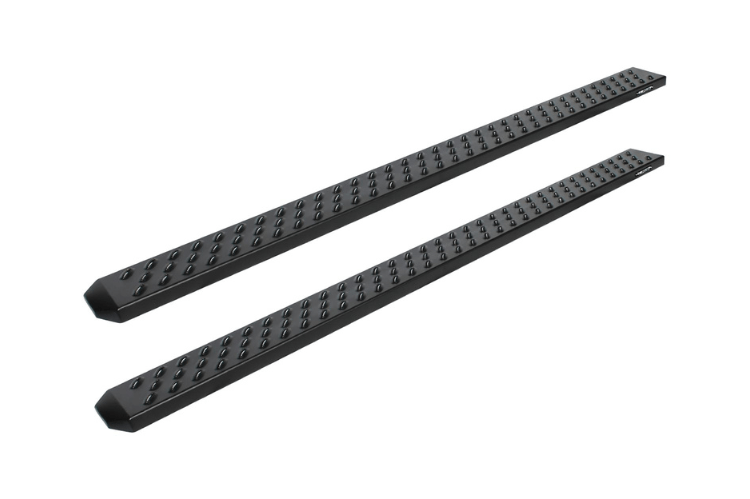 Raptor 2101-0052BT Chevy Silverado 2500HD/3500HD 2019-2024 6.5" Sawtooth Slide Track Running Boards Black Textured Aluminum