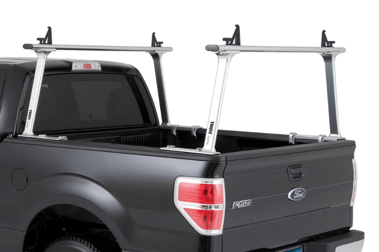 Thule 27000XT Chevy Silverado 2500HD/3500HD 1999-2021 TracRac TracONE Bed Rack Silver