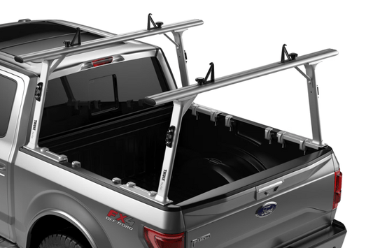 Thule 37002XT Chevy Silverado 2500HD/3500HD 1999-2021 TracRac Pro 2 Truck Bed Rack Silver