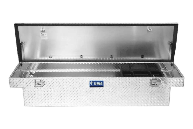 UWS TBS-72 Dodge Ram 2500/3500 2003-2023 72" Crossover Truck Tool Box Bright Aluminum