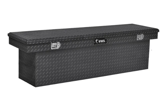 UWS TBSD-69-BLK Dodge Ram 2500/3500 2011-2018 69" Aluminum Deep Crossover Truck Tool Box Gloss Black