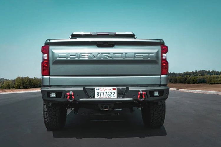 Body Armor GM-2966 Chevy Silverado 1500 2019-2024 Ambush Series Rear Bumper Non Winch