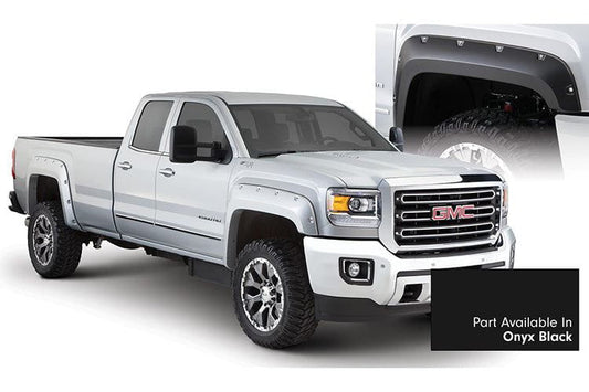 Bushwacker 40967-34 GMC Sierra 2500HD/3500HD 2017-2019 Pocket Painted Fender Flares Onyx Black