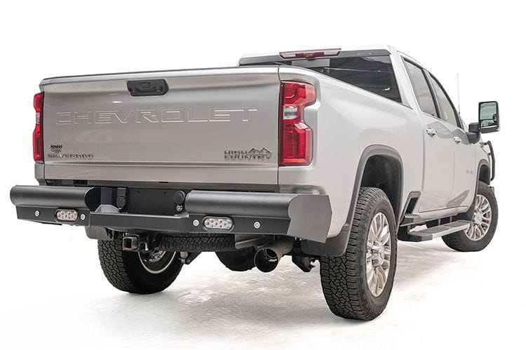 Fab Fours CH20-U4950-1 Chevy Silverado 2500HD/3500HD 2020-2025 Black Steel Elite Rear Bumper