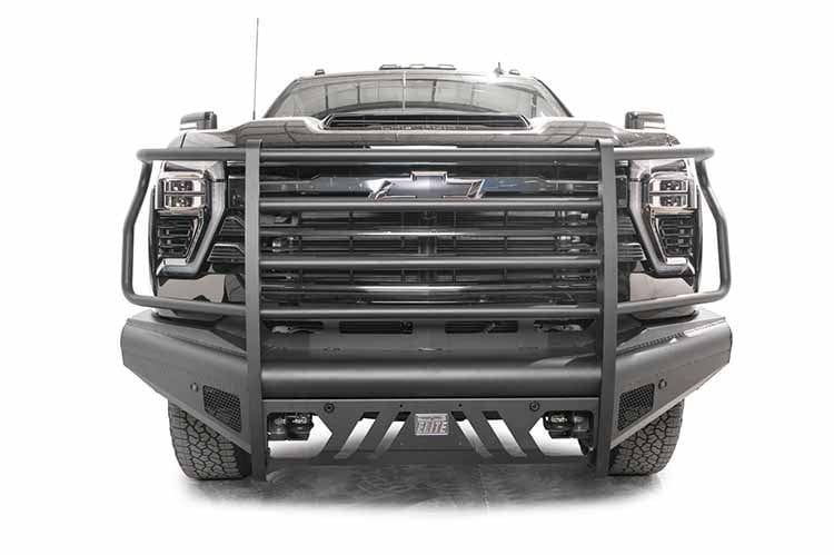 Fab Fours CH24-Q6160-1 Chevy Silverado 2500HD/3500HD 2024-2025 Black Steel Elite Front Bumper Full Guard