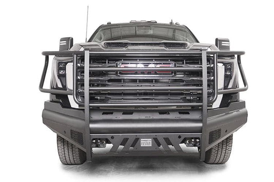 Fab Fours GM24-Q6260-1 GMC Sierra 2500/3500 2024-2025 Black Steel Elite Front Bumper With Sensor Full Guard