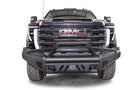 Fab Fours GM24-Q6262-1 GMC Sierra 2500/3500 2024-2025 Black Steel Elite Front Bumper With Sensor Pre-Runner Guard