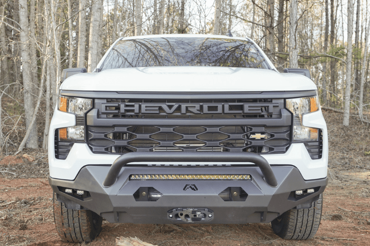 Fab Fours CS22-X5652-1 Chevy Silverado 1500 2022-2025 Matrix Front Bumper Winch Ready Pre-Runner Guard