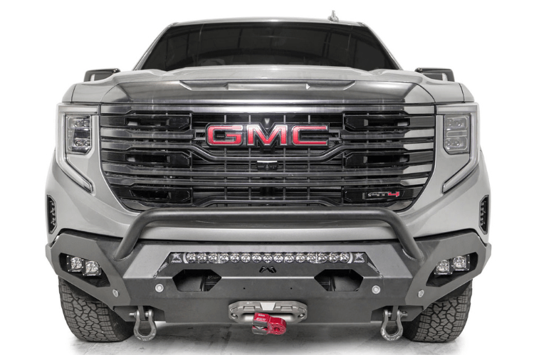 Fab Fours GS23-X5852-1 GMC Sierra 1500 2022-2025 Matrix Front Bumper Winch Ready Pre-Runner Guard