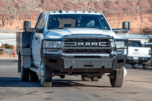 Flog Industries FIFS-D2535-2019+F-FG 2019-2024 Dodge Ram 2500/3500 Frontier Series Front Winch Bumper Full Guard