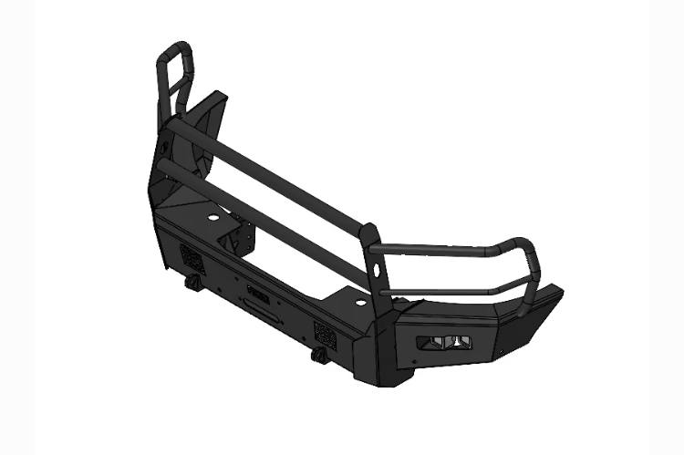 Flog Industries FIFS-D2535-2019+F-FG 2019-2024 Dodge Ram 2500/3500 Frontier Series Front Winch Bumper Full Guard