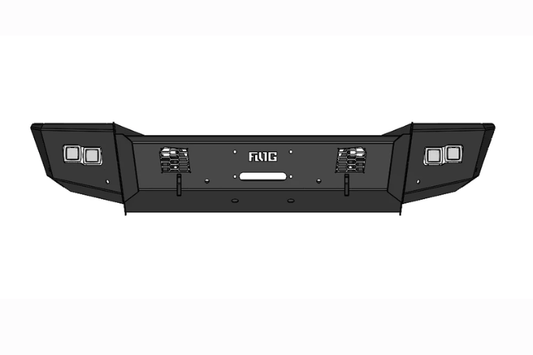 Flog Industries FIFS-D2535-2019+F-s 2019-2024 Dodge Ram 2500/3500 Frontier Series Front Winch Bumper Base with Sensors