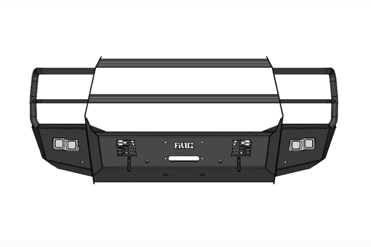 Flog Industries FIFS-D4555-2019+F-FG 2019-2024 Dodge Ram 4500/5500 Frontier Series Front Winch Bumper Full Guard