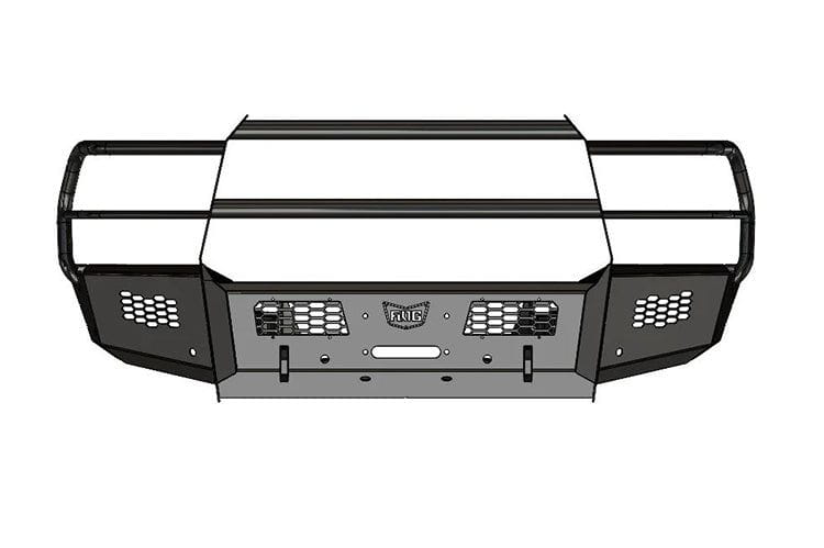 Flog Industries FIFS-D2535-1018F-FG-s 2010-2018 Dodge Ram 2500/3500 Frontier Series Front Winch Bumper Full Guard with Sensors