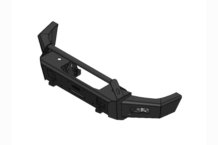 Flog Industries FIFS-F2555-2327F-BB 2023-2027 Ford F250/F350 Superduty Frontier Series Front Winch Bumper Bull Bar