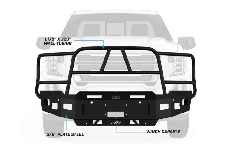 Hammerhead 600-56-1008 GMC Sierra 2500/3500 2020-2023 X-Series Front Bumper Winch Ready Full Guard