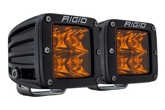 Rigid Industries 20252 3" D-Series Spot Pod Lights with Amber PRO Lens