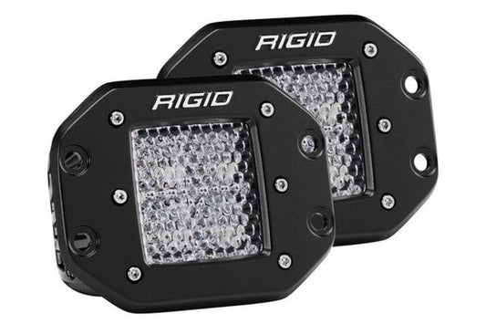 Rigid Industries 212513 3" D-Series PRO Flood Diffused Flush Mount Black 2 Lights