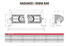 Rigid Industries 220053 Radiance+ RBGW 20" Light Bar