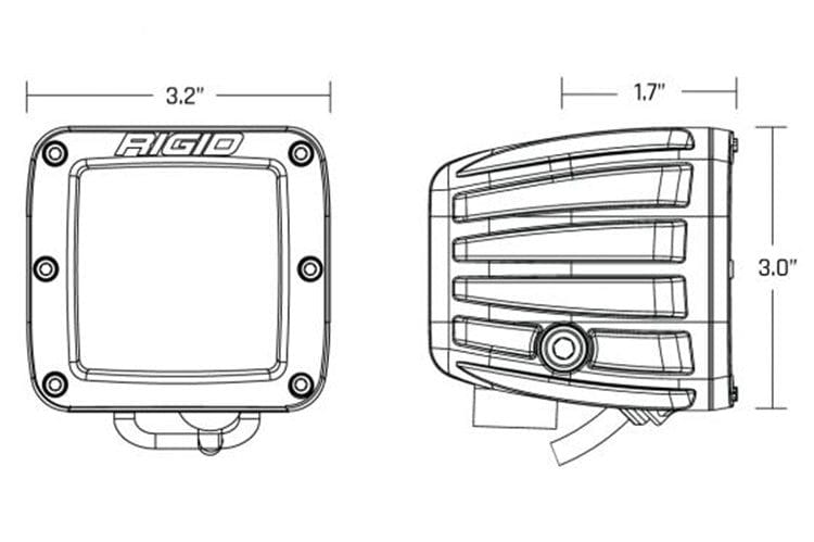 Rigid Industries 504815 3" D-Series PRO SAE Fog Lights