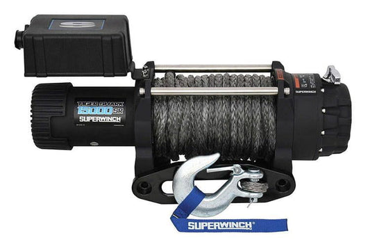 Superwinch 1515001 Tiger Shark 15000SR 12V Synthetic Rope Winch