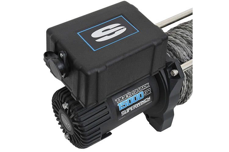 Superwinch 1515001 Tiger Shark 15000SR 12V Synthetic Rope Winch