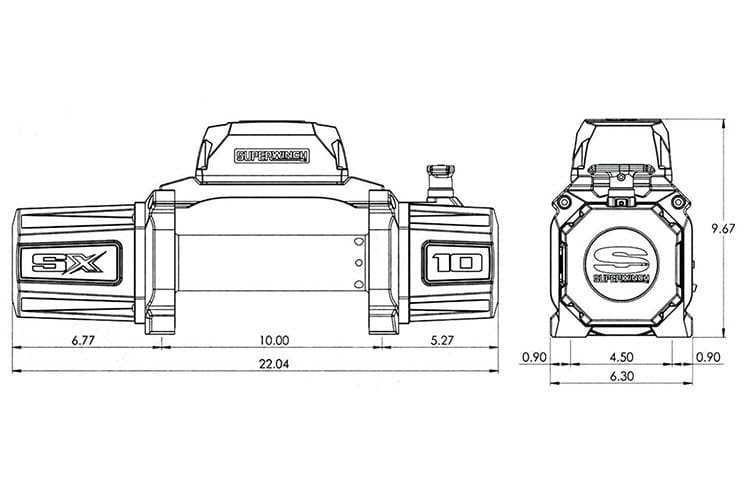 Superwinch 1710201 SX10SR Winch 12V 10000 lbs with Synthetic Rope
