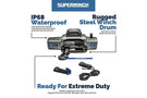 Superwinch 1712201 SX12SR 12V 12000 lbs Synthetic Rope Winch