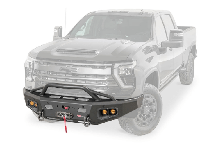 Warn 110914 Chevy Silverado 2500/3500 HD 2024-2025 Ascent HD Front Bumper Prerunner Grille Guard