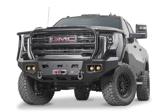 Warn 111074 GMC Sierra 2500/3500 HD 2024-2025 Ascent Front Bumper With Full Grille Guard