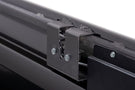 Aluminum  gloss black tool box from Weather Guard, compatible with Ford Super Duty models from 2015 to 2024.