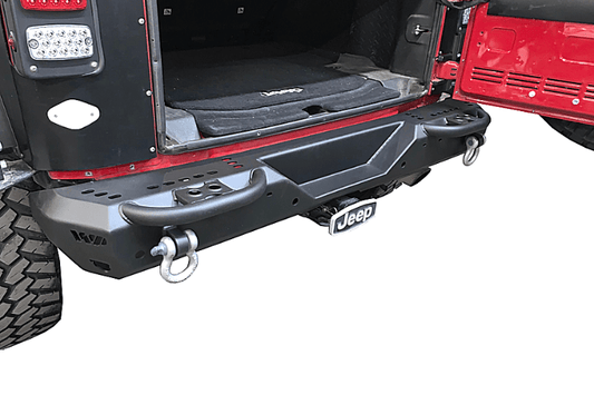 Warrior 6595 Jeep Wrangler JK 2007-2018 MOD Series Rear Bumper With Steps