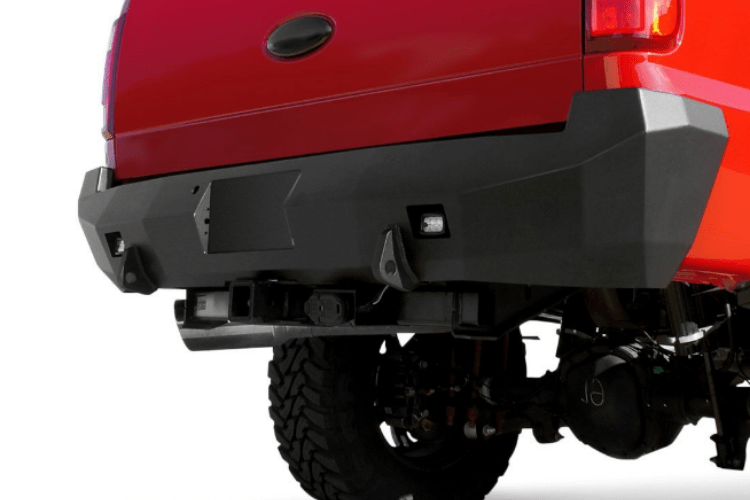 Road Armor 61800Z 2008-2016 Ford F250/F350/F450 Superduty Stealth Rear Winch Ready Bumper Raw Finish and Rectangle Fog Light Hole