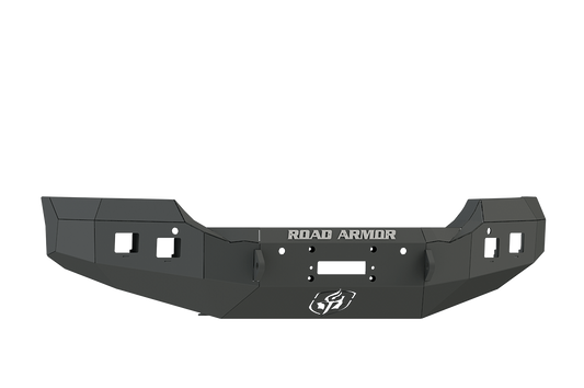 Road Armor Stealth 215R0B 2015-2017 GMC Sierra 2500/3500 Winch Front Bumper, Black, Square Light Port, Stealth Series