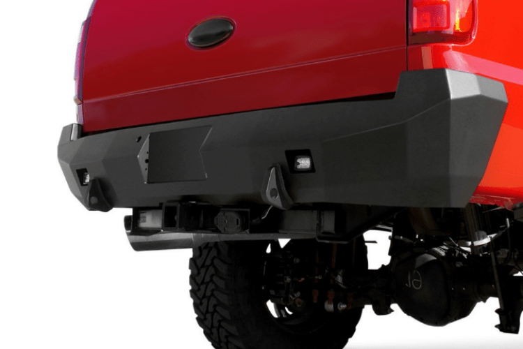 Road Armor 618S0Z 2008-2016 Ford F250/F350/F450 Superduty Stealth Rear Winch Ready Bumper Sensor, Raw Finish and Rectangle Fog Light Hole