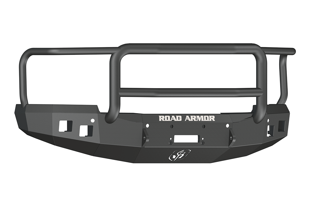 Road Armor 314R5B 2014-2015 Chevy Silverado 1500 Winch Front Bumper, Winch-Ready, Square Light Port, Lonestar Guard, Black